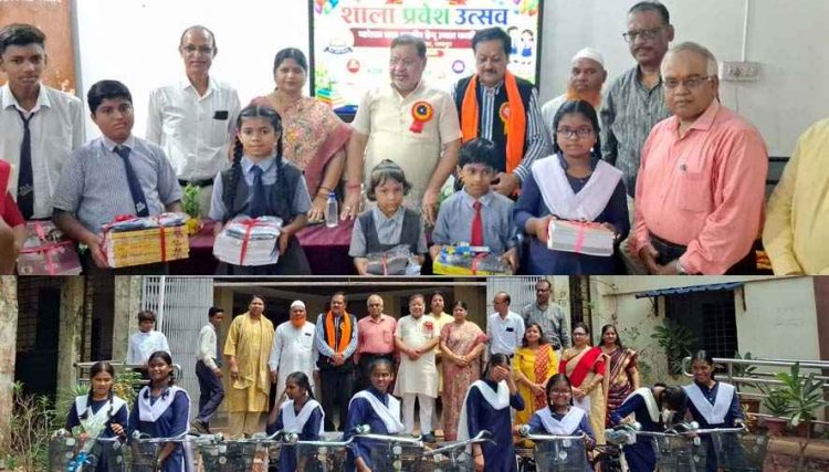 विधायक सुनील सोनी ने किया पी एल वाय शासकीय हिन्दू उच्चतर माध्यमिक शाला बैरन बाजार को विधायक निधि से 10 लाख देने की घोषणा