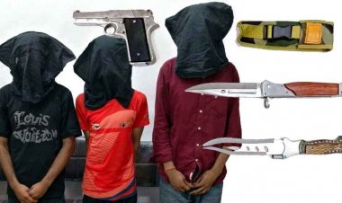रायपुर में बड़ा कांड होने से पहले पुलिस का एक्शन, ज्वेलरी शॉप में डकैती की साजिश,  समय रहते 3 आरोपी गिरफ्तार, पिस्तौल, जिंदा कारतूस और चाकू बरामद