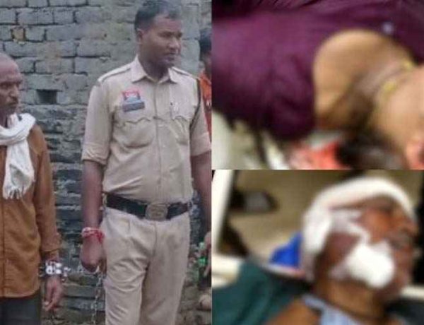 जमीन विवाद में दंपती पर लाठी और धारदार हथियार से ताबड़तोड़ हमला, पत्नी की मौत, पति घायल, ग्रामीणों ने आरोपी भाई को किया पुलिस के हवाले