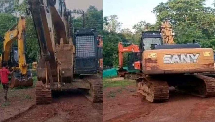 छुरा ब्लॉक में अवैध रेत उत्खनन और भंडारण पर कलेक्टर बी.एस. उईके के निर्देश पर खनिज विभाग की बड़ी कार्रवाई, दो चैनमाउंटेन मशीन जब्त