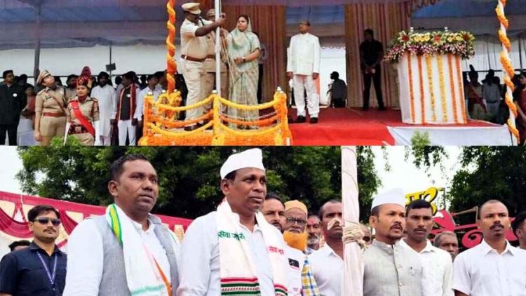 गरियाबंद-देवभोग-मैनपुर में स्वतंत्रता दिवस पर शान से लहराया तिरंगा, सांसद रूप कुमारी चौधरी और MLA जनक ध्रुव ने किया ध्वजारोहण, परेड की ली सलामी
