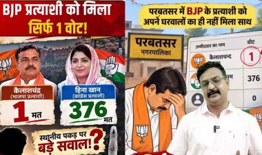 निकाय चुनाव में हैरान करने वाला रिजल्ट, विश्व की सबसे बड़ी राजनीतिक पार्टी कही जाने भाजपा के पार्षद प्रत्याशी को मिला सिर्फ 1 वोट, बना चर्चा का विषय