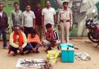 2 मादा बंदरों के अवैध शिकार का खुलासा, 3 आरोपी गिरफ्तार, 3.800 किलो मांस, कुल्हाड़ी, 4 छुरी और बाइक जब्त, 4 आरोपियों की तलाश जारी