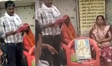 महिला सरपंच की जगह पति ने ली शपथ, नियमों की धज्जियां, वीडियो वायरल होने के बाद मचा हड़कंप, पंचायत व्यवस्था और प्रशासनिक कार्यप्रणाली पर सवाल