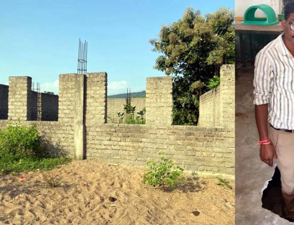स्कूल के फर्श में बनी बड़ी सुरंग, जर्जर छत के नीचे 162 बच्चे पढ़ने को मजबूर, दो साल से अधूरा पड़ा स्कूल भवन निर्माण, विद्यार्थियों को अब भी पुराने जर्जर भवन का सहारा