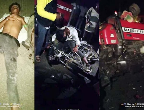 दशहरा देखकर घर लौट रहे बाइक सवार हादसे के शिकार, ट्रैक्टर से टकराने पर तीन युवक घायल, 112 की मदद से देवभोग अस्पताल में इलाज जारी